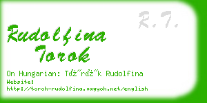 rudolfina torok business card